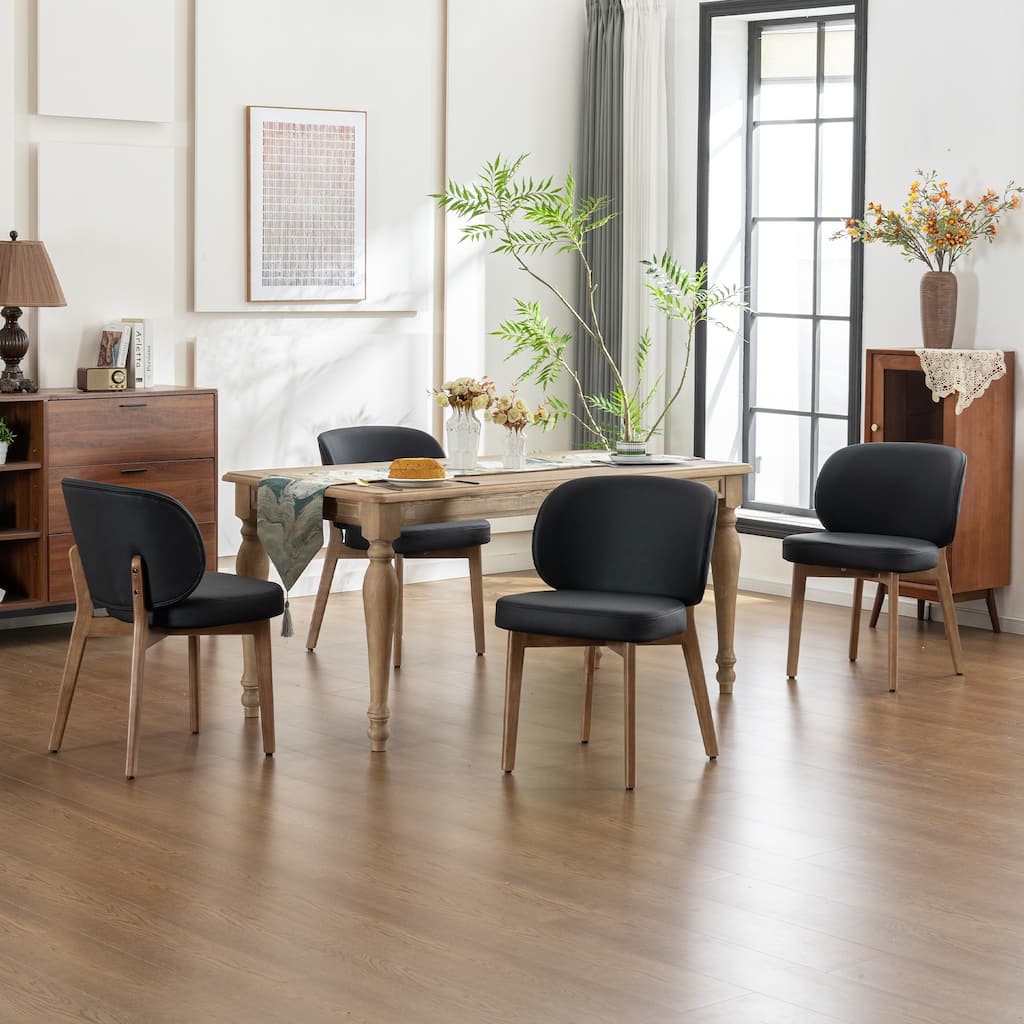 20" x 18.5" Seat Armless Single Dining Chair Modern Upholstered Kitchen Chairs