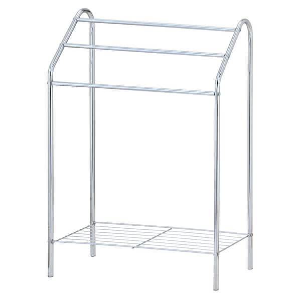 slide 2 of 4, 3 Tier Towel Rail With Bottom Storage Rack