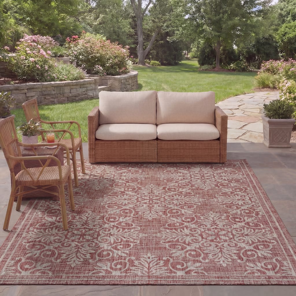SAFAVIEH Courtyard Fannie Indoor/ Outdoor Waterproof Patio Backyard Rug