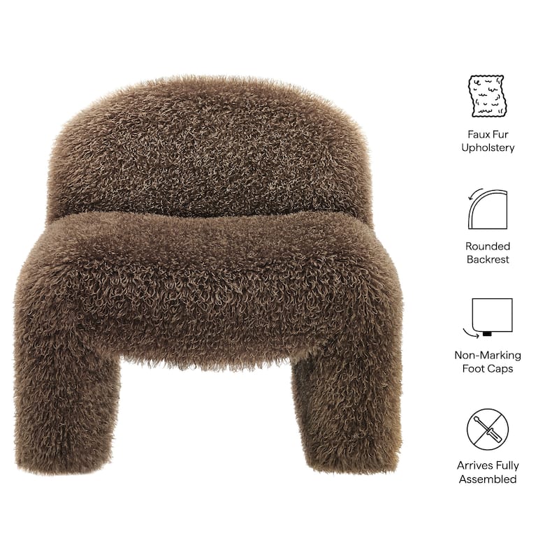 Mina Faux Fur Accent Chair