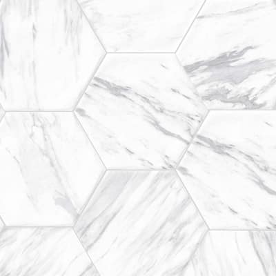 The Tile Life Cadiz 8x9 White Porcelain Floor & Wall Tile