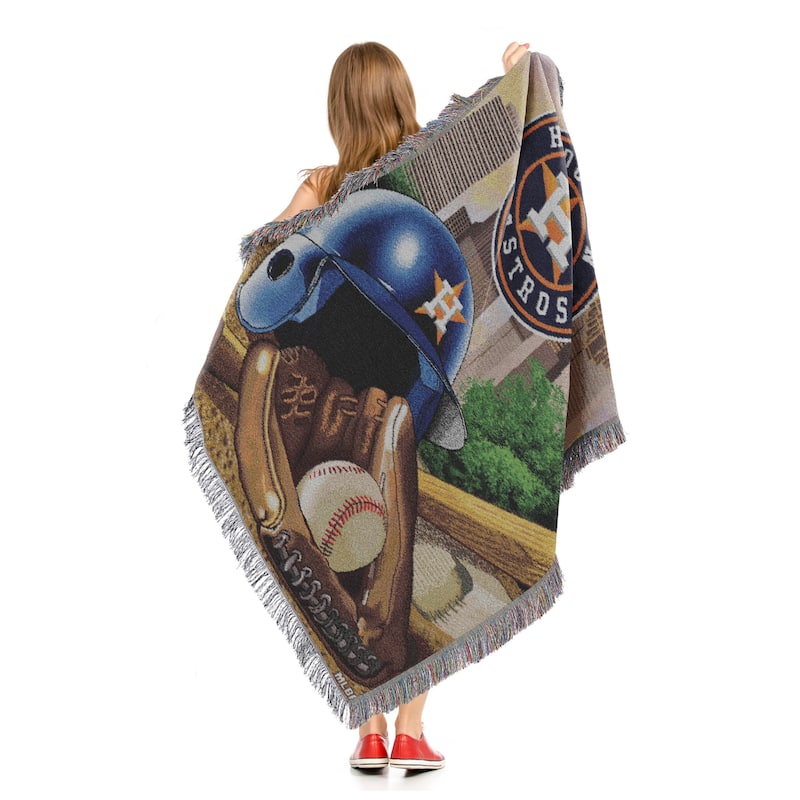 MLB Woven Tapestry Throw Blanket