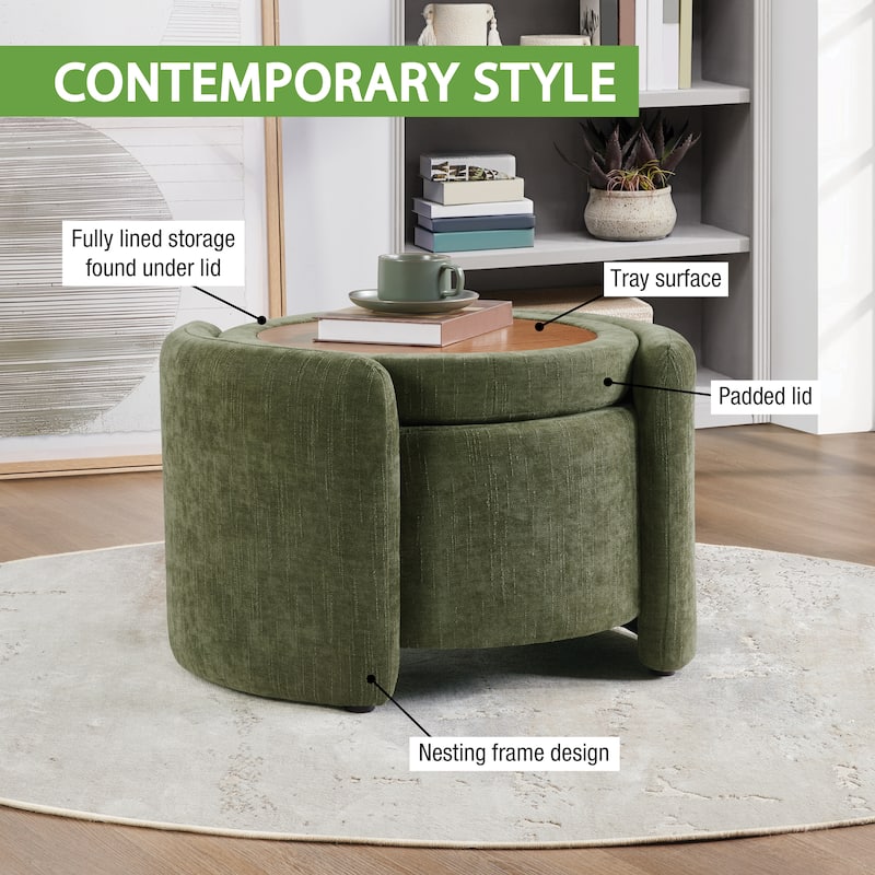 Sable Storage Ottoman