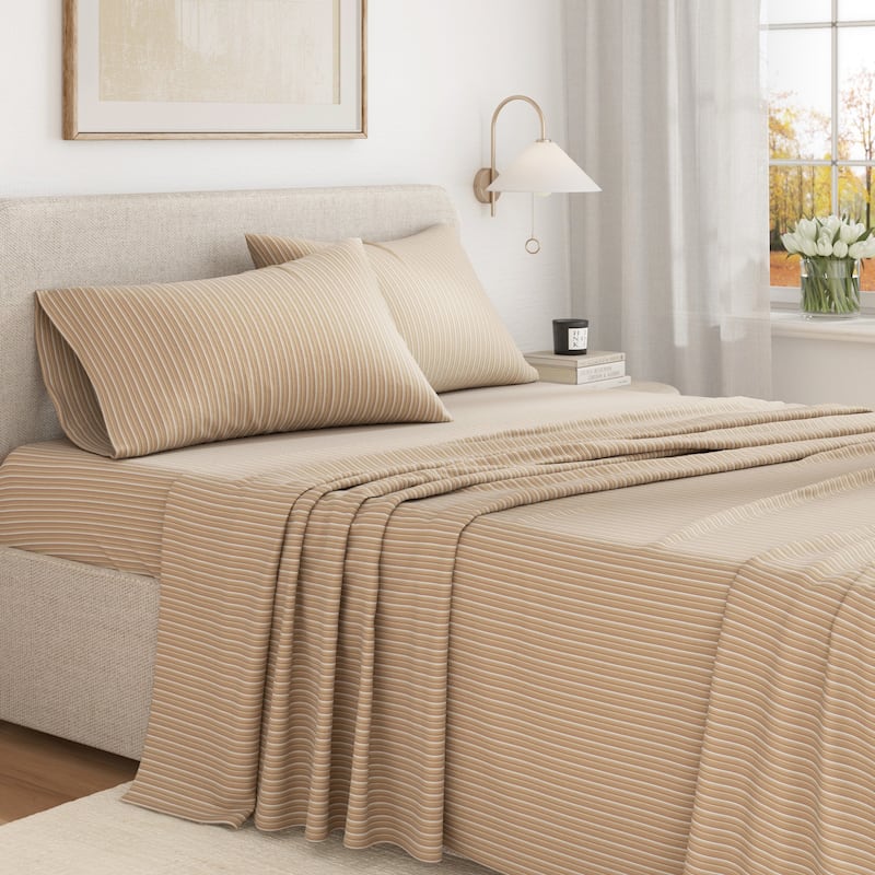 Linery & Co. Ultra-Soft Turkish Cotton Plaid Flannel Sheet Set