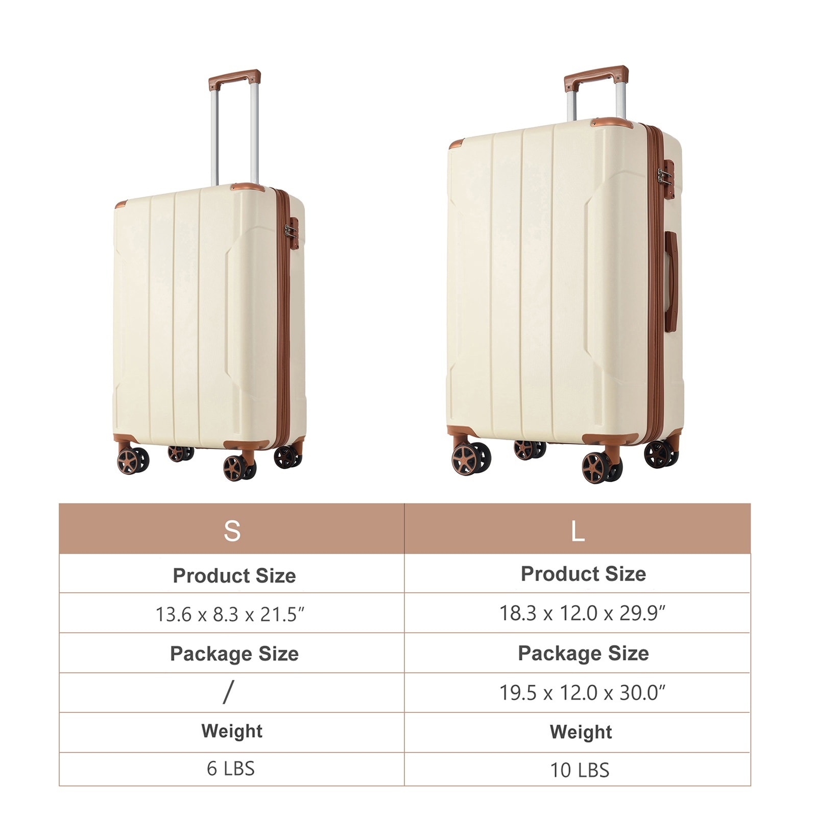 Hardshell Abs Luggage Sets 2 Piece Suitcase Set Expandable With Tsa Lock Spinner Wheels For Men Women