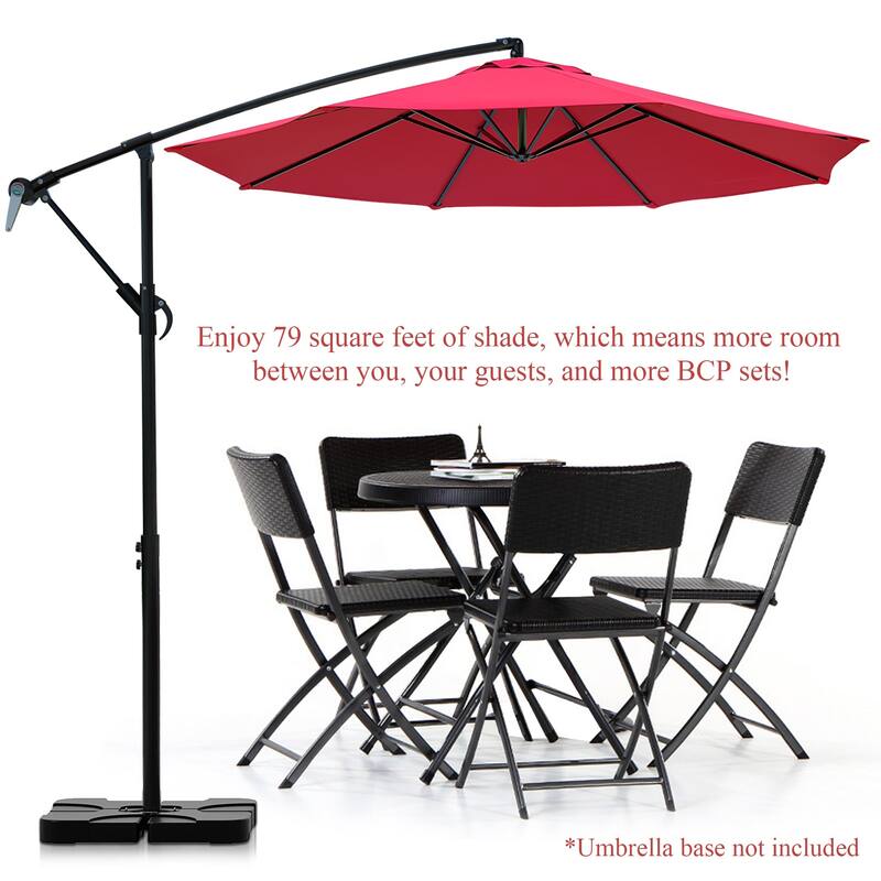 9.8ft Offset Patio Umbrella Offset Hanging Cantilever Patio Outdoor Market Umbrella UPF50 UV Protection