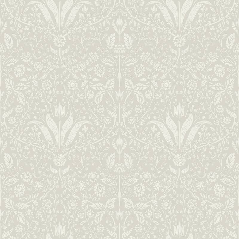 A-Street Prints Mara Beige Tulip Ogee Wallpaper