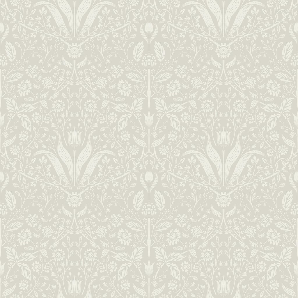 A-Street Prints Mara Beige Tulip Ogee Wallpaper