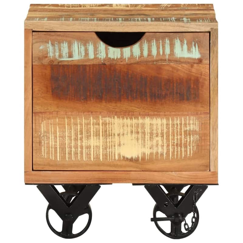 vidaXL Side Table End Table Living Room Coffee Table Solid Wood Reclaimed - 15.7" x 15.7" x 17.7"