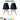2xhome Set of 2 Black Modern Kids Toddler Size Molded Plastic Armless No Arms Seat for Children's Room Natural Wood Eiffel Legs