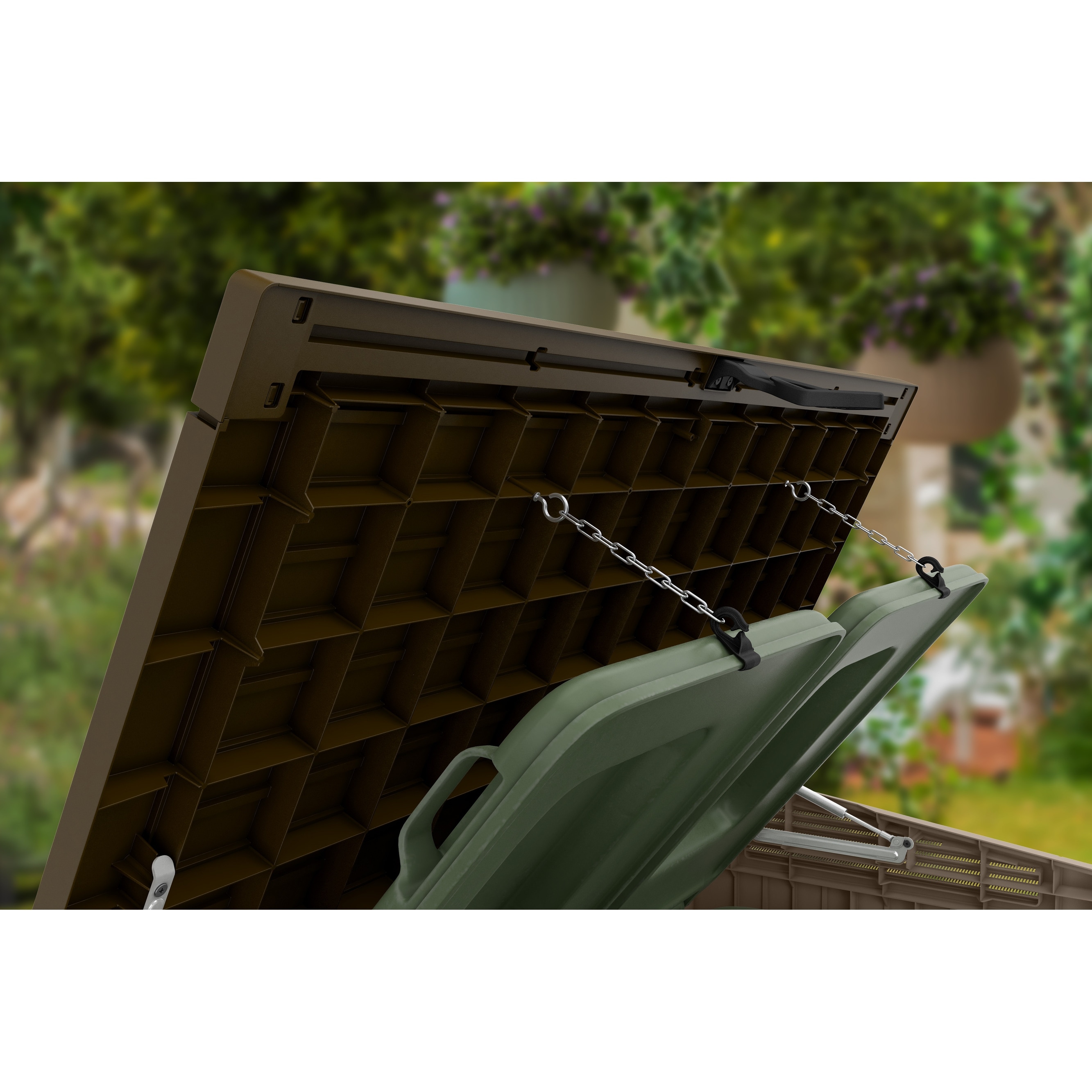 Outdoor Plastic Storage Sheds Withe Lockable Design,Beige - Bed Bath &  Beyond - 38121559