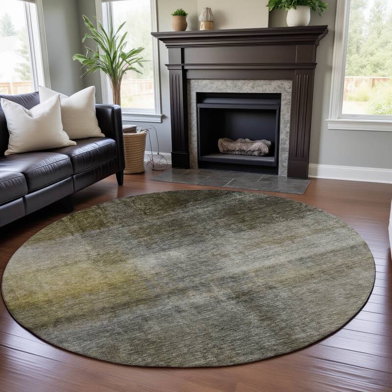 Premium Washable Super Soft Modern Ombre Mayfield Rug - Taupe - 8' x 8'