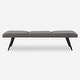 preview thumbnail 1 of 6, Uttermost Bowtie Charcoal Fabric Bench - 18'' H X 72.5'' W X 20'' D