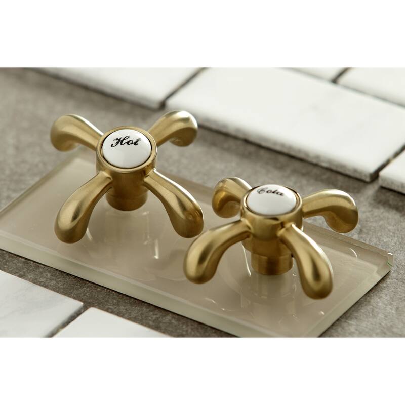 Kingston Brass French Country Two-Handle 3-Hole Wall Mount Bathroom Faucet