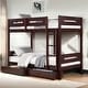 preview thumbnail 11 of 12, Artsy Twin over Twin Bunk Bed with Removable Ladder, Hanger and 14+14 Slat System, Space-Saving Knock-Down Design