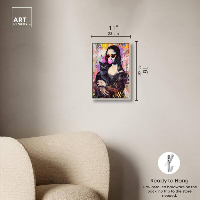 Classical Gal and Her Companion Canvas by Art Remedy