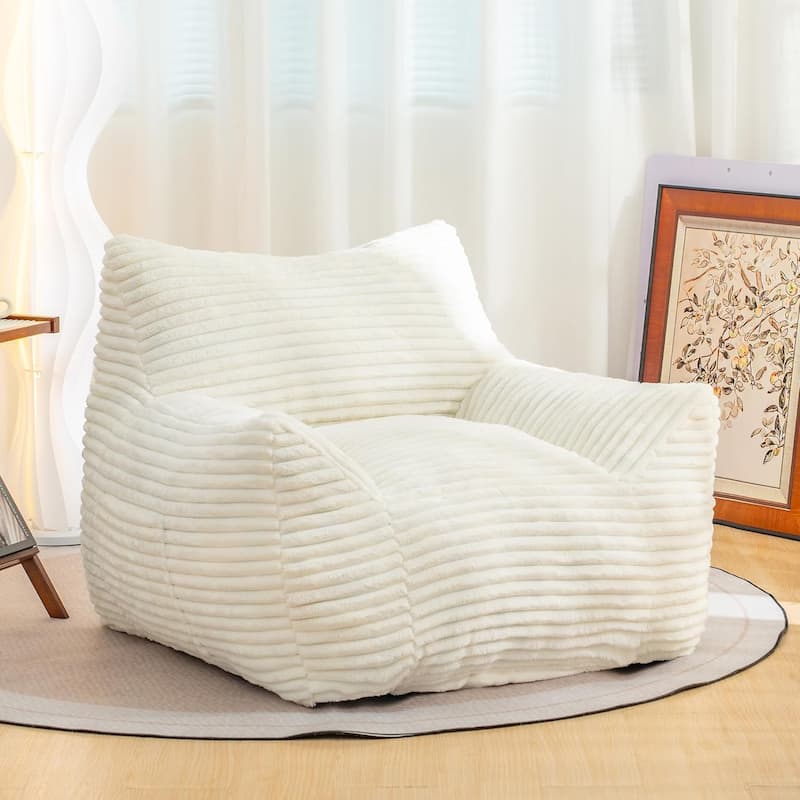 Bean Bag Chair for Adults with Armrests, Oversized Comfy Beanbag Lounge Lazy Floor Sofa Chair