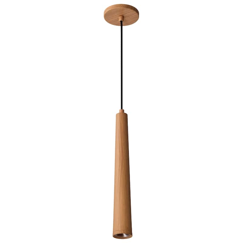 Melrose 12 Watt, 16" LED Pendant Ash Wood Finish - Ash Wood