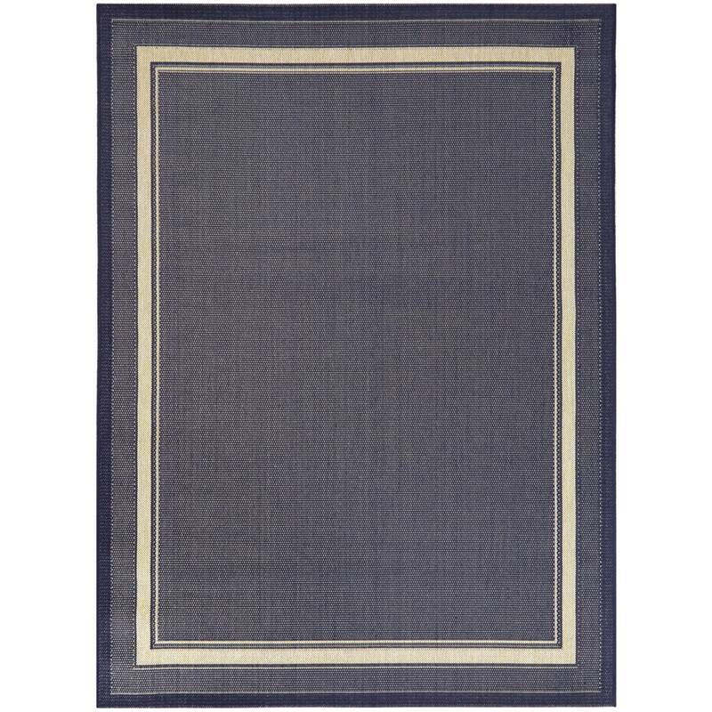 Butler Border Patio Indoor/Outdoor Area Rug - 5'3" x 6'11" - Black