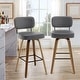 preview thumbnail 42 of 199, 26"/29" Swivel Bar Stools/ Counter Stools with Bentwood Legs Set of 2 - Grey-PU Back - Bar Height