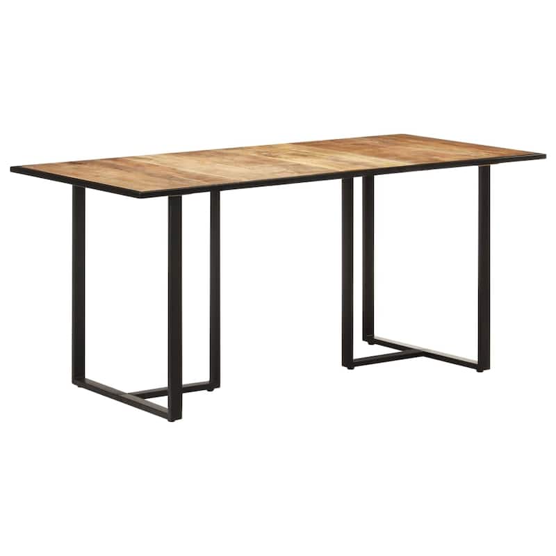 vidaXL Dining Table 63" Rough Mango Wood - 63" x 31.5" x 29.9"