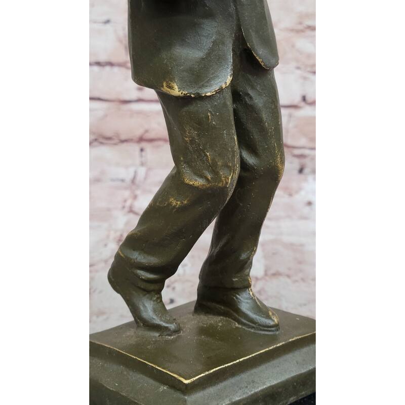 Jazz Saxophone Player Bronze Sculpture - Mid-Century Music Art