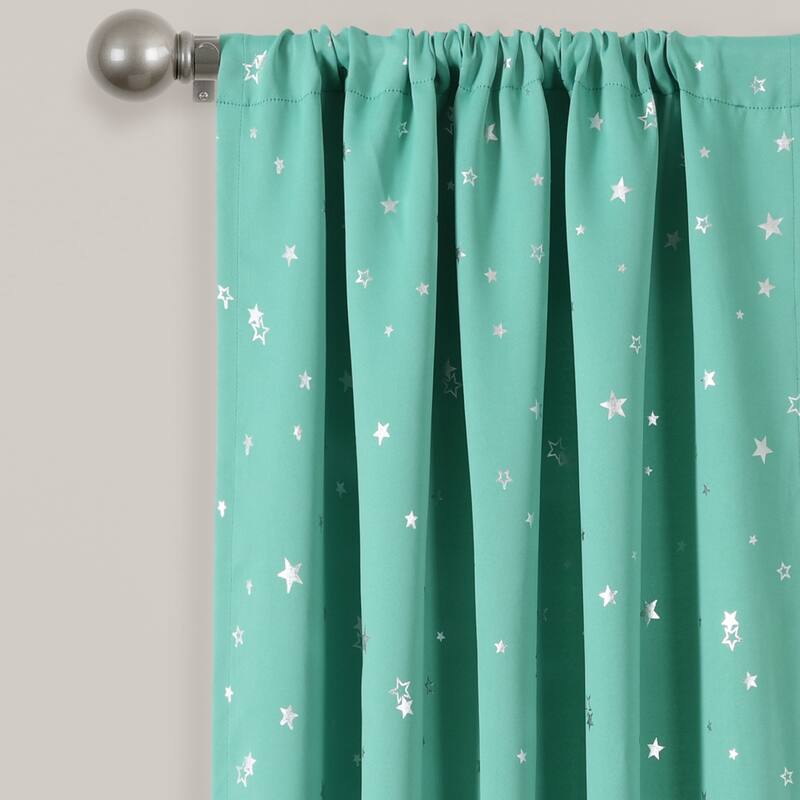 Lush Decor Star Room Darkening Window Curtain Panel Pair