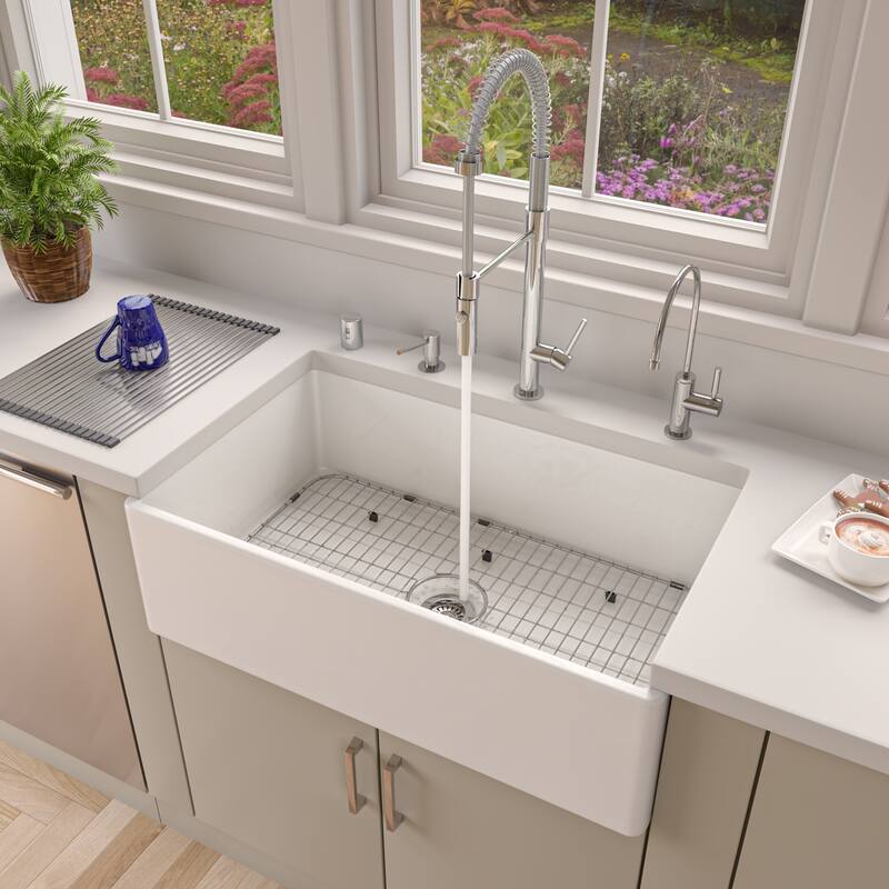 Polished Chrome Commercial Spring Kitchen Faucet