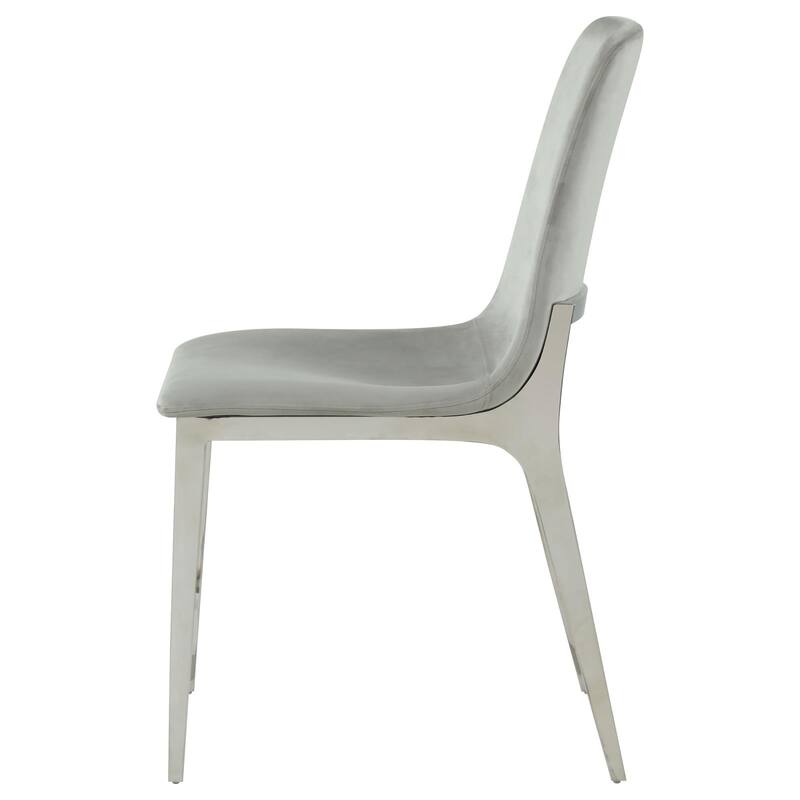 Light Grey and Chrome Side Chairs (Set of 4)