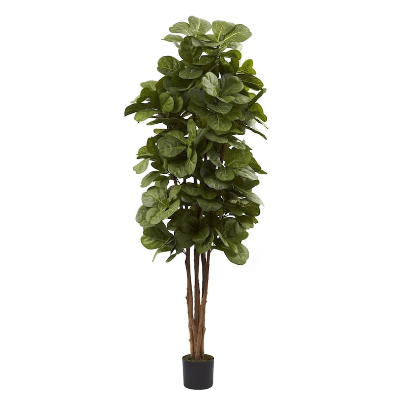 Artificial Fig Tree 6ft - Realistic Faux Tree Indoor Outdoor Home Office Decor - 6ft.