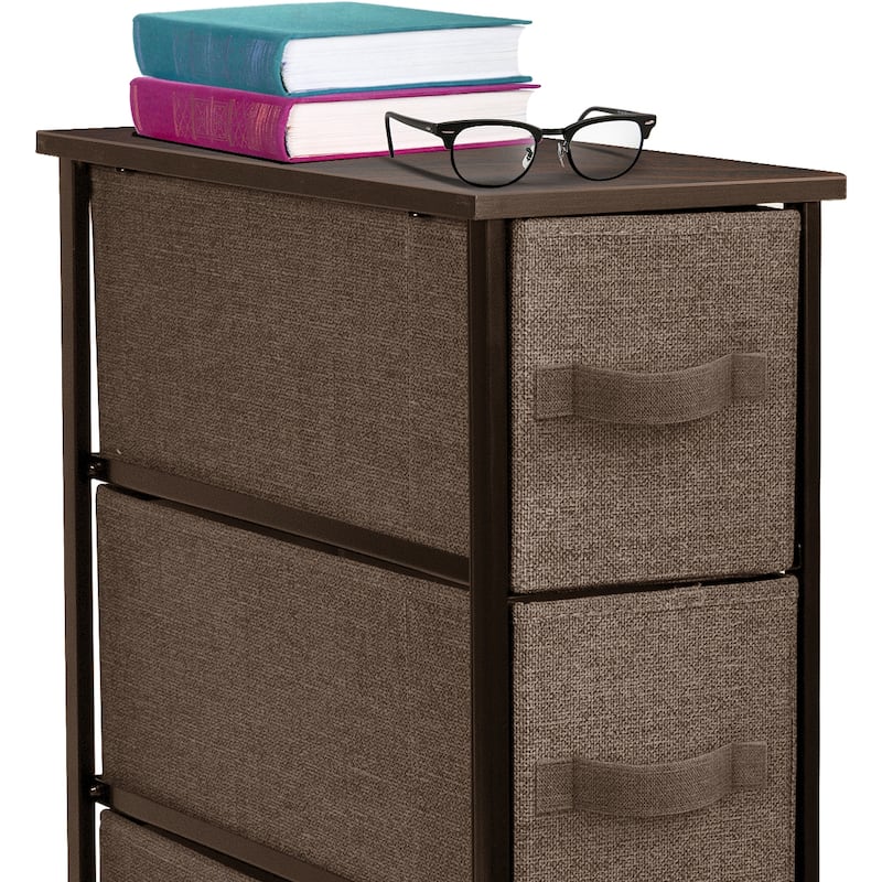 Narrow Dresser Tower with 4 Drawers - Vertical Storage for Bedroom