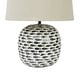 preview thumbnail 4 of 3, Coastal Capiz and Bamboo Table Lamp with Fish Design - 14.2"L x 14.2"W x 21.3"H