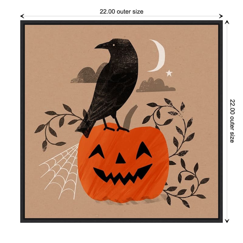 Amanti Art Graphic Halloween II Framed Canvas Wall Art