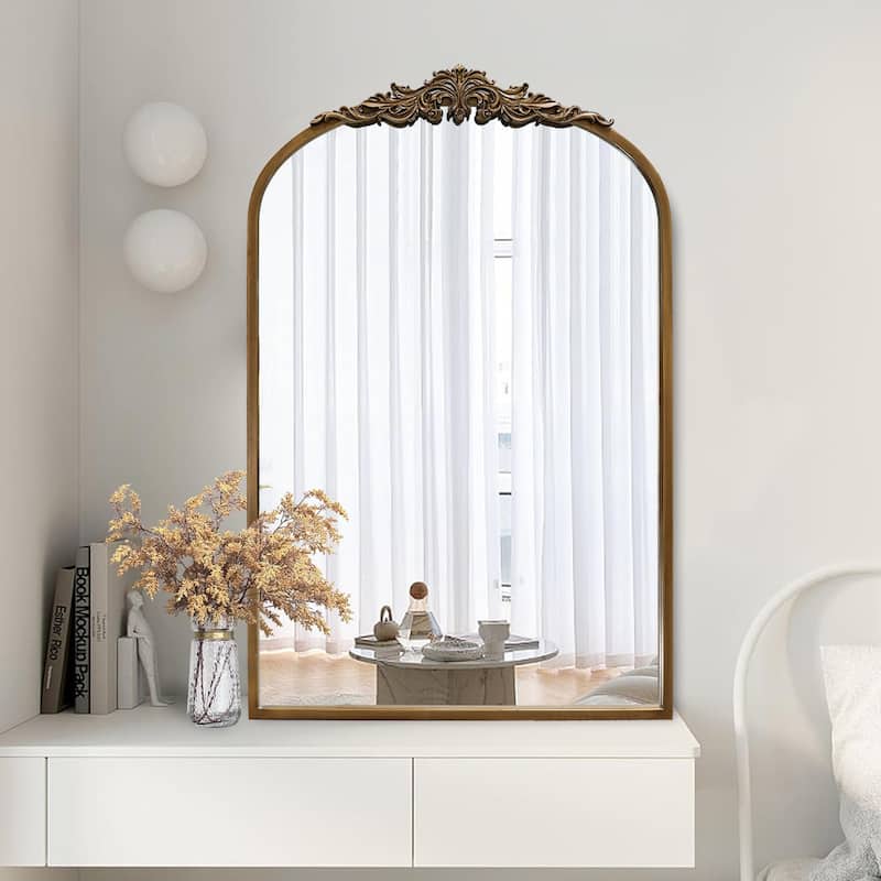 Antique Arched Mirror Vintage Gold Mirror