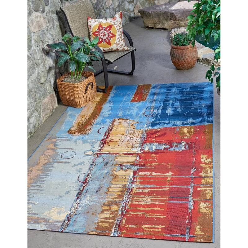 Outdoor Ucul Collection Area Rug - Multi - 8'x11'4"