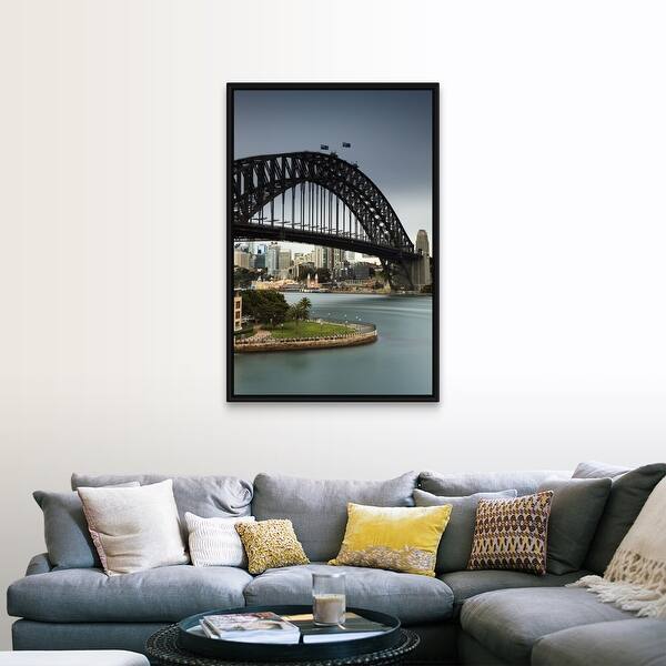 Shop Sydney Harbour Bridge With Luna Park In The Back Black