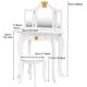 preview thumbnail 14 of 12, Pretend Play Kids Vanity Set with Mirror and Stool