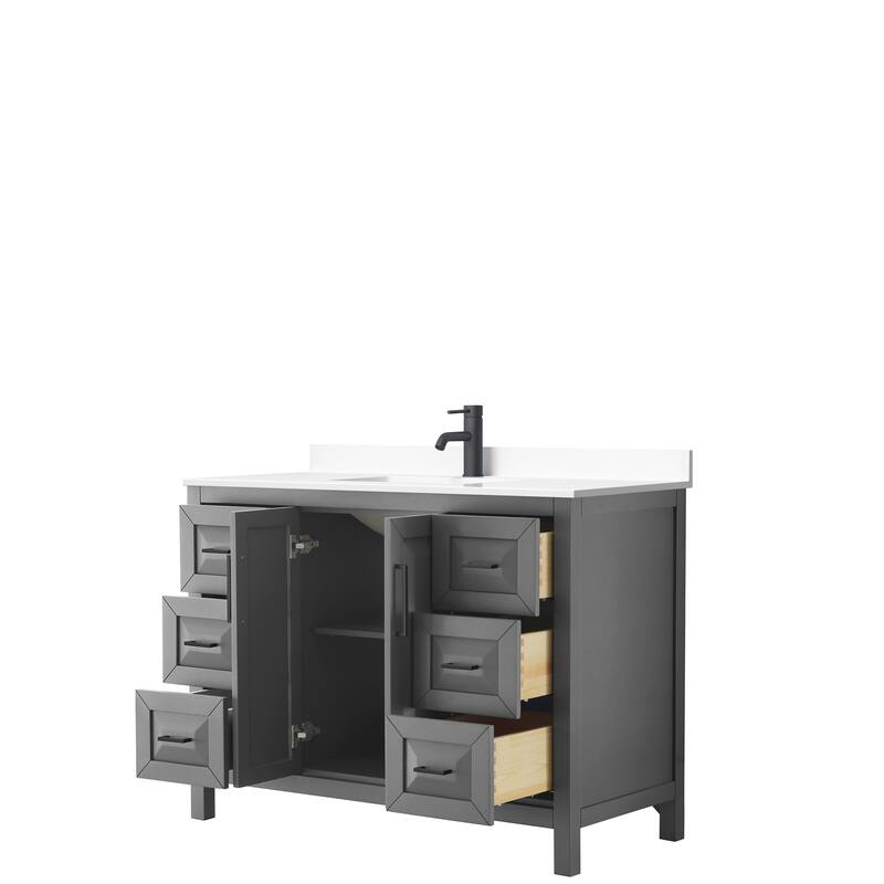 Daria 48 Inch Single Vanity, Cultured Marble Top