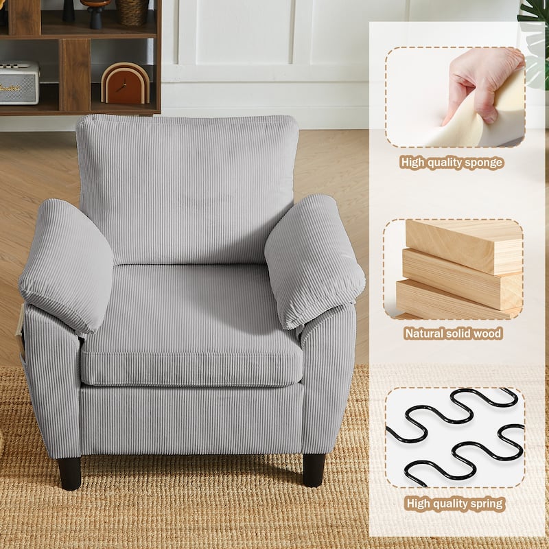 4-Piece Living Room Sectional Sofa Set with Loveseat and Chair