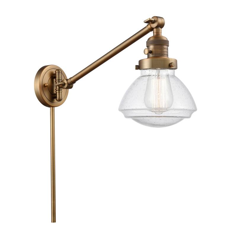 Innovations Lighting Olean 22" Tall Bathroom Sconce - Brushed Brass / Seedy