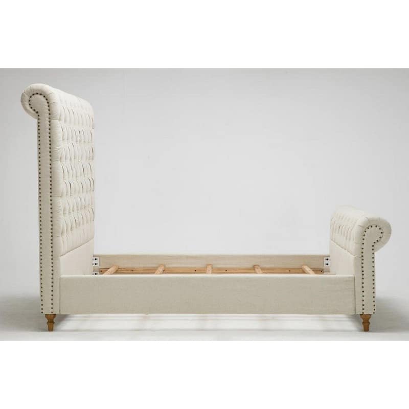 Manhattan Comfort Upholstered Mid Century Empire Bed
