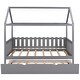 preview thumbnail 6 of 16, Unique and Elegant Twin Size Solid Pine Wood House Bed with Trundle