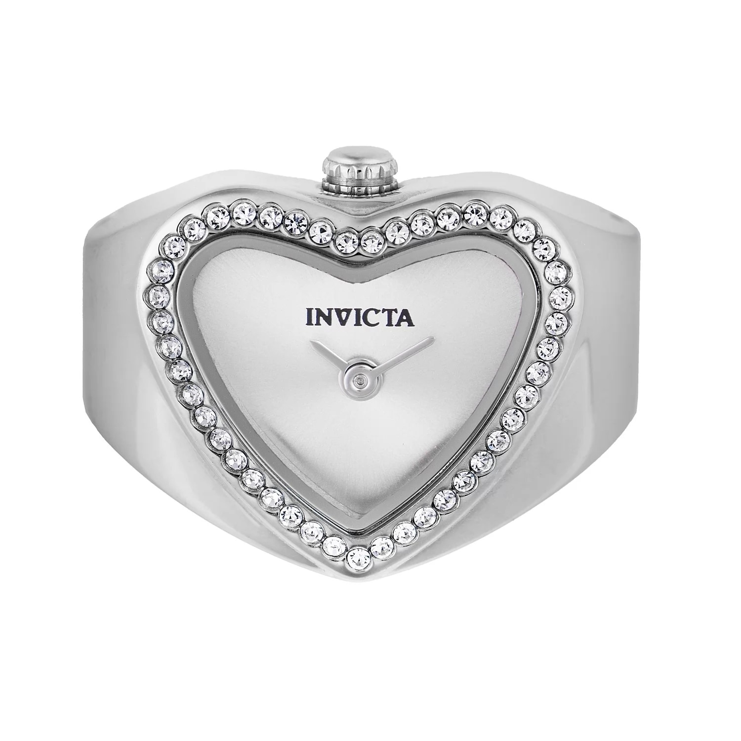 Invicta Women's 49572 Mini Quartz 2 Hand Silver Dial Ring Watch