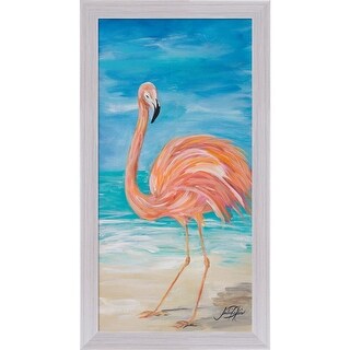 Fancy Flamingo On Palm By Julie Derice - Green main image 1