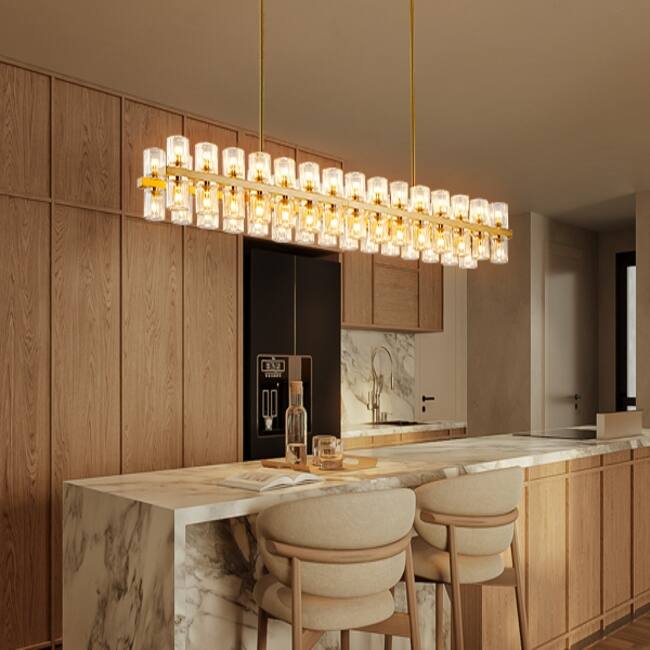 KAYLA Wagon Wheel Chandelier With Crystal Shade