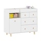 preview thumbnail 12 of 11, White Nursery Storage Dresser Chest with Changing Table Top,5 Drawers