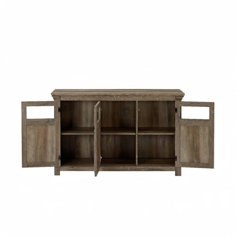Modern 3 Doors Large Buffet Sideboard Bar Wine Cabinet for Entryway Living Room, Dining Room