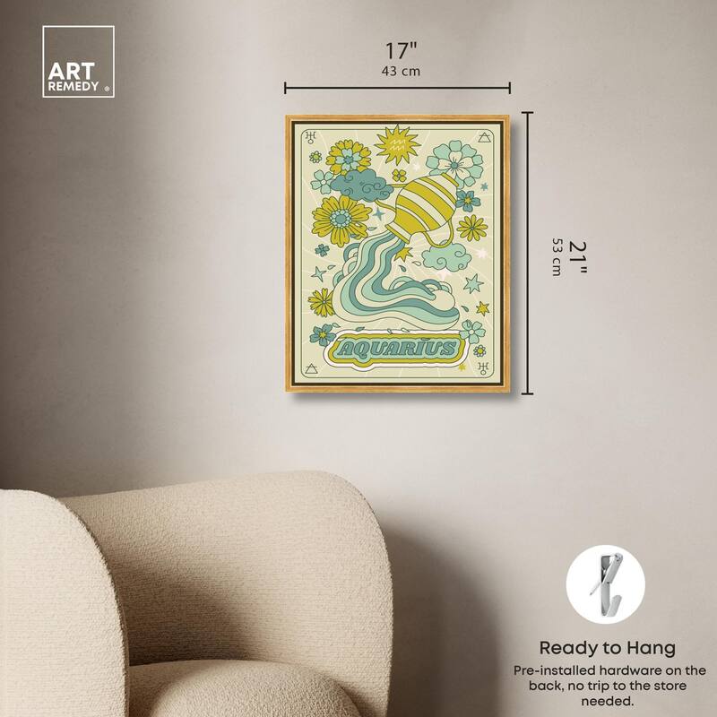 Aquarius Stars Card Canvas by Art Remedy