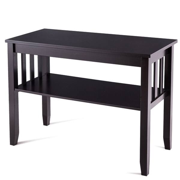 Wooden Rectangular Side Storage Table With 3 Storage Baskets Brown On Sale Overstock 28423441