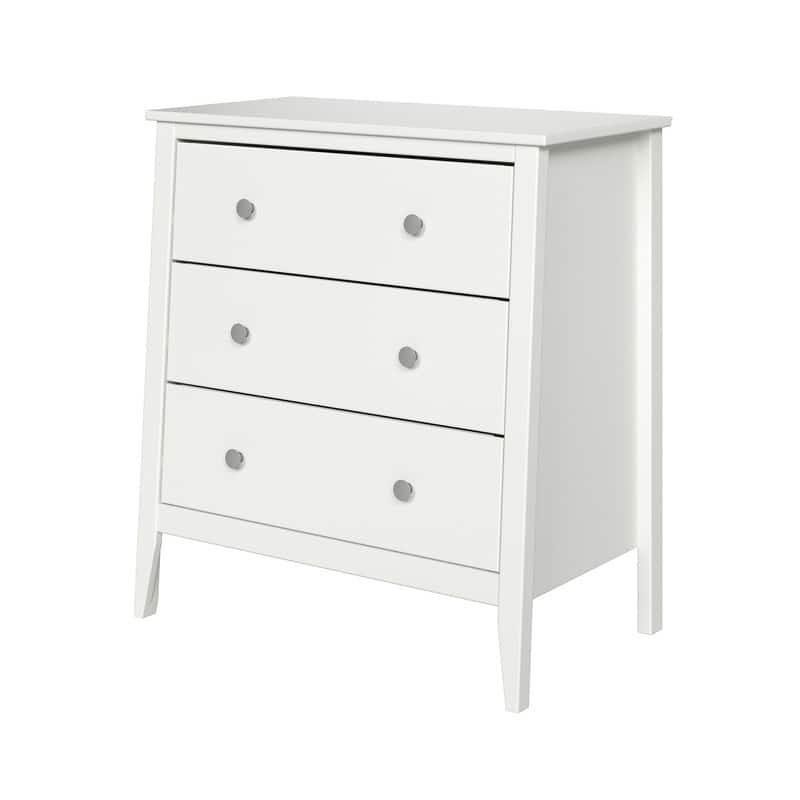 Jela Solid Wood 3 Drawer Dresser - White
